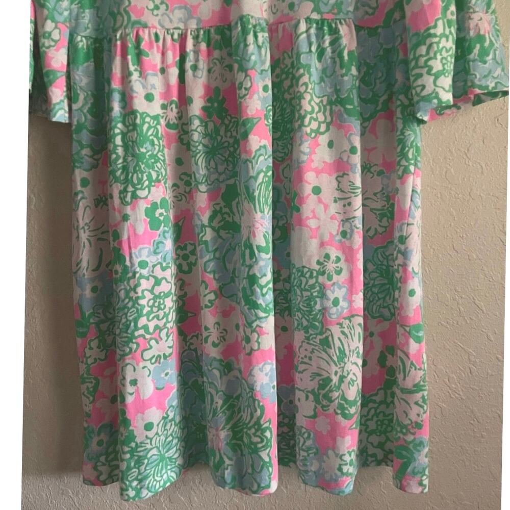 Lilly Pulitzer Multi Plumes in Bloom Jannie Dress Womens Size L Feminine Travel - Picture 3 of 16